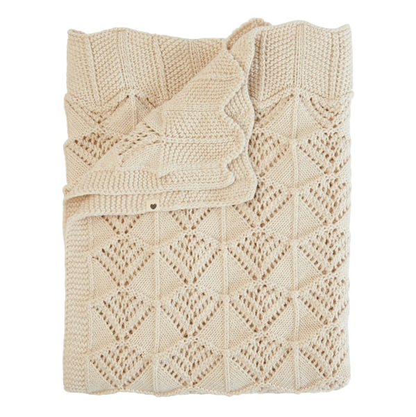 BIBS Knitted Blanket Wavy - Ivory
